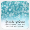Search for winter address stickers Blue