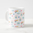 Search for rainbow with clouds mugs Fun