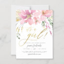 Search for pink gold floral baby shower invitations Flowers
