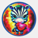 Search for funny zebra stickers Colourful