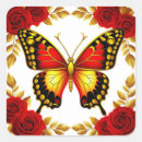 Search for red butterfly stickers Gold