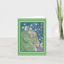 Search for dragons note cards Green