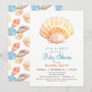 Search for beach baby boy shower invitations Seashell