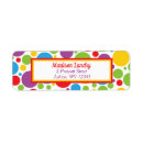 Search for blue polka dots return address labels Bold