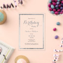 Search for navy blue silver birthday invitations Celebration