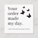 Search for package inserts business cards Customer appreciation