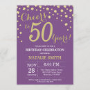 Search for purple and gold birthday invitations Adult birthday party