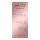 Search for price list rack cards Salon