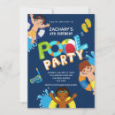 Search for 8th pool birthday invitations Boy
