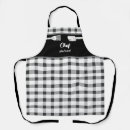 Search for black and white gingham aprons Chequered pattern
