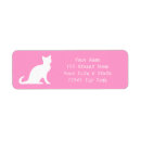 Search for cat love return address labels Pink