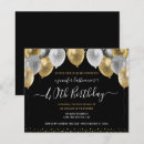 Search for black 40th birthday invitations Stylish