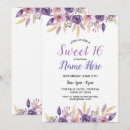Search for lavender sweet 16 invitations Watercolor