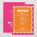 Search for retro wedding menus Pink