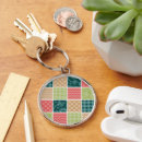 Search for patchwork rounded key rings Zigzag