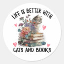 Search for cats and books stickers Funny