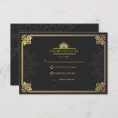 Search for black and gold rsvp cards Gatsby