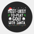 Search for golf play stickers Santa claus