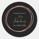 Search for black and gold 50th birthday stickers Elegant