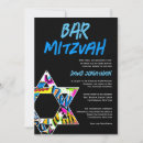 Search for modern art bar bat mitzvah invitations Jewish