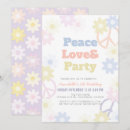 Search for peace love birthday invitations Daisy