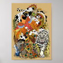 Search for four animals posters Tiger