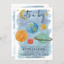 Search for outer space baby shower invitations Moon and stars