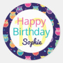 Search for happy birthday pattern stickers Blue