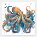 Search for water colour stickers Octopus