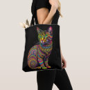 Search for abstract cat tote bags Colourful