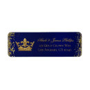 Search for royal blue and gold return address labels Vintage