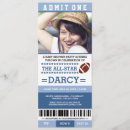 Search for football ticket baby shower invitations For her