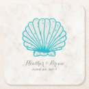 Search for seashell decor coasters Turquoise