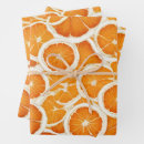 Search for orange slice wrapping paper Watercolor