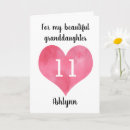 Search for granddaughters 11th birthday cards Eleven