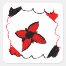 Search for flower drawing on black stickers Flowers