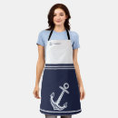 Search for nautical anchor aprons Navy blue