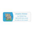 Search for african elephant return address labels Cute
