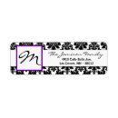 Search for purple damask return address labels Elegant
