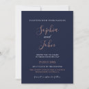 Search for navy and rose gold wedding invitations Trendy