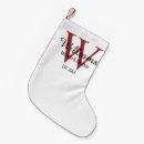 Search for monogrammed christmas stockings Red