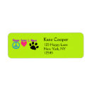 Search for paws return address labels Animal lover