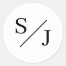 Search for simple wedding stickers Bride and groom names