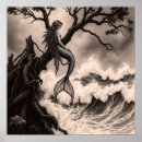 Search for black and white mermaid art Ocean