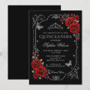 Search for red black quinceanera invitations Glitter