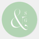 Search for green monogram stickers Typography