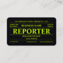 Search for journalist business cards Simple