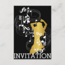 Search for classy music invitations Gold