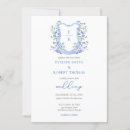 Search for watercolor crest wedding invitations Initials
