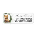 Search for woodland baby animals return address labels Rustic
